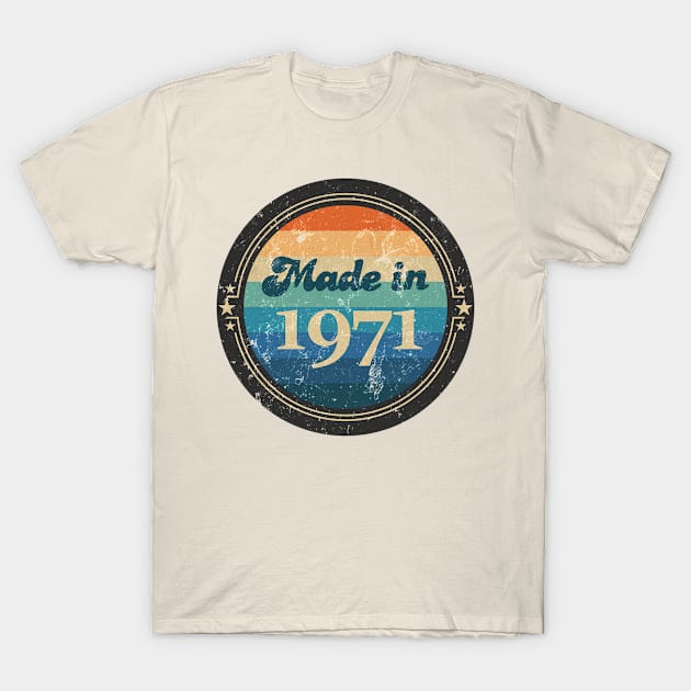 Retro Vintage Made In 1971 T-Shirt by Jennifer